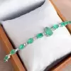 12ctw Multi-Sized Pear Cut Emerald Statement Bracelet