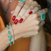 12ctw Multi-Sized Pear Cut Emerald Statement Bracelet