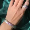 Flush Set Multicolor Sapphire Rainbow Starry Bangle