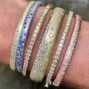 Flush Set Multicolor Sapphire Rainbow Starry Bangle