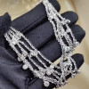 Bezel Set Dangles 5-Strand Layered Bracelet