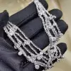 Bezel Set Dangles 5-Strand Layered Bracelet