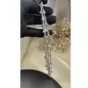 Bezel Set Dangles 5-Strand Layered Bracelet
