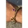 6ctw Multicolor Multi-Cut Dangle Link Statement Bracelet