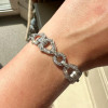 12ctw Round Cut Art-deco Vintage Link Bracelet