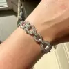 12ctw Round Cut Art-deco Vintage Link Bracelet