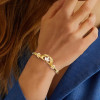 Vintage Marquise Cut Sandblasted Love Hands Bangle
