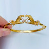 Vintage Marquise Cut Sandblasted Love Hands Bangle