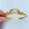 Vintage Marquise Cut Sandblasted Love Hands Bangle