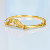 Vintage Marquise Cut Sandblasted Love Hands Bangle