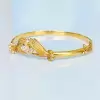 Vintage Marquise Cut Sandblasted Love Hands Bangle