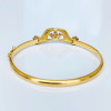 Vintage Marquise Cut Sandblasted Love Hands Bangle