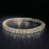 60ctw 9MM Round Cut Allover Paved Statement Bracelet