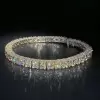 60ctw 9MM Round Cut Allover Paved Statement Bracelet