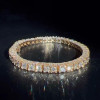 60ctw 9MM Round Cut Allover Paved Statement Bracelet