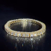 60ctw 9MM Round Cut Allover Paved Statement Bracelet