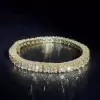 60ctw 9MM Round Cut Allover Paved Statement Bracelet