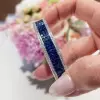 9ctw Three-row Princess Cut Ruby Vintage Bangle