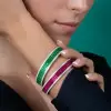 9ctw Three-row Princess Cut Ruby Vintage Bangle