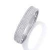 9ctw Three-row Princess Cut Ruby Vintage Bangle