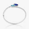 6ctw Pear Cut Tanzanite Blue and Aquamarine Bypass Bangle
