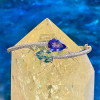 6ctw Pear Cut Tanzanite Blue and Aquamarine Bypass Bangle