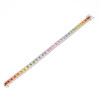 12ctw Emerald Cut Multicolor Sapphire Tennis Rainbow Bracelet