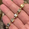 15ctw Bezel-Set Emerald Cut Tennis Bracelet