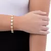 15ctw Bezel-Set Emerald Cut Tennis Bracelet
