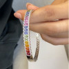 9ctw Oval Cut Multicolor Sapphire Rainbow Bangle