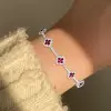 8ctw Ruby Elegant Clover Statement Bracelet