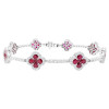 8ctw Ruby Elegant Clover Statement Bracelet