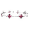 8ctw Ruby Elegant Clover Statement Bracelet