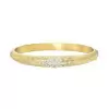 Flush Set White and Pink Sapphire Clustered Bangle