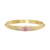 Flush Set White and Pink Sapphire Clustered Bangle
