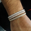 7ctw Four-Row White Sapphire Allover Paved Stackable Bangle