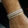 7ctw Four-Row White Sapphire Allover Paved Stackable Bangle