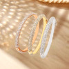 7ctw Four-Row White Sapphire Allover Paved Stackable Bangle