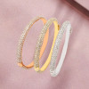 7ctw Four-Row White Sapphire Allover Paved Stackable Bangle