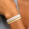 7ctw Four-Row White Sapphire Allover Paved Stackable Bangle