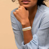 7ctw Four-Row White Sapphire Allover Paved Stackable Bangle