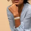 7ctw Four-Row White Sapphire Allover Paved Stackable Bangle