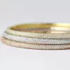 7ctw Four-Row White Sapphire Allover Paved Stackable Bangle