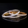 7ctw Four-Row White Sapphire Allover Paved Stackable Bangle
