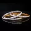 7ctw Four-Row White Sapphire Allover Paved Stackable Bangle