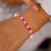 26ctw Oval Cut Ruby Vintage Statement Bracelet