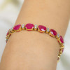 26ctw Oval Cut Ruby Vintage Statement Bracelet