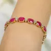 26ctw Oval Cut Ruby Vintage Statement Bracelet