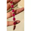 26ctw Oval Cut Ruby Vintage Statement Bracelet