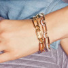 4.9ctw White Sapphire Paved Link Chain Statement Bracelet